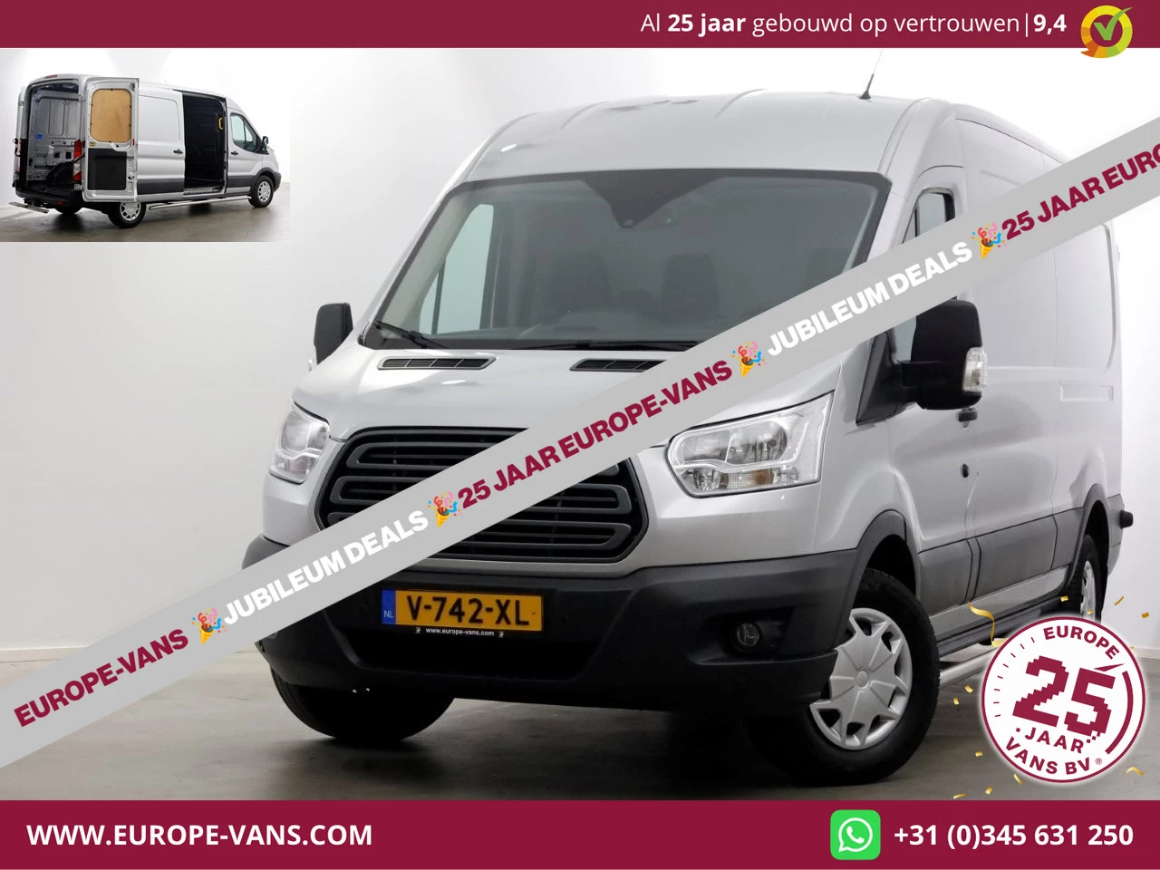 Ford Transit 2019 - 350 2.0 TDCI 130pk E6 L3H2 Trend Airco/Camera/Trekhaak 2800kg 02-2019 изображение 1