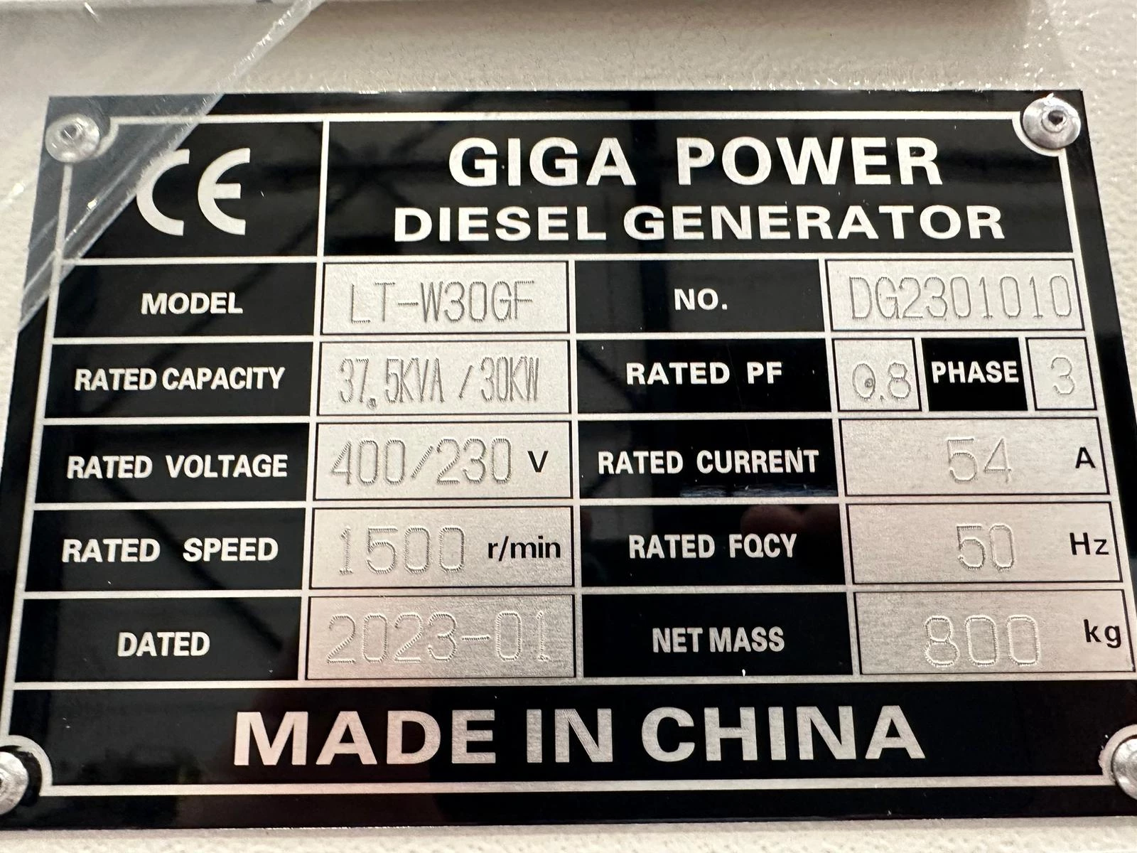 Giga power LT-W30GF 37.5 kVA silent generator 2023 obrázek 18
