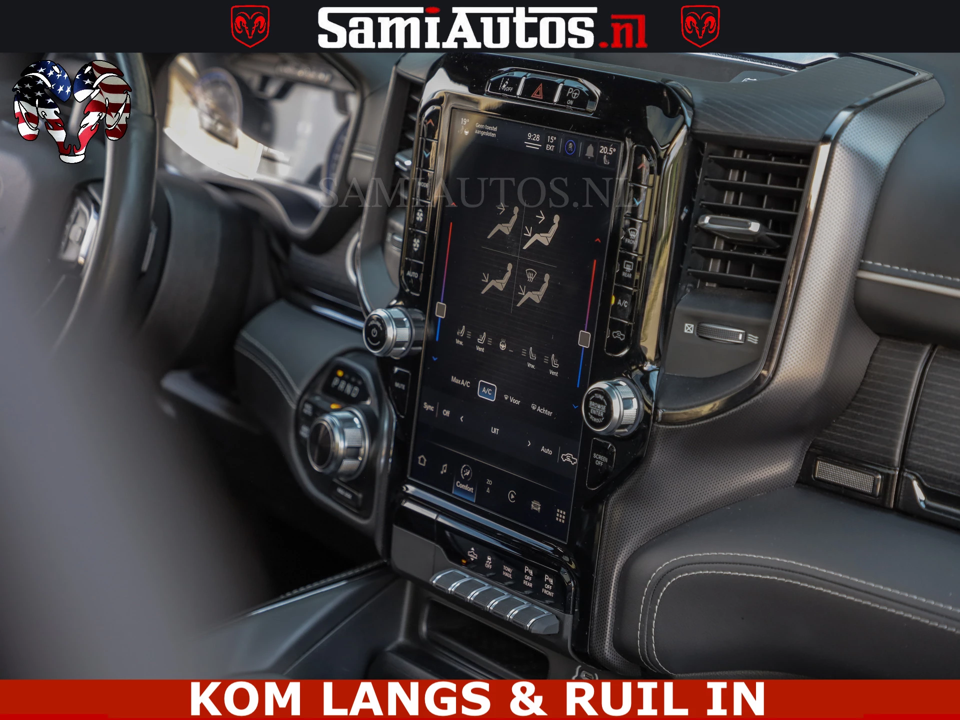 Dodge Ram Pick-Up 2023 - LIMITED NIGHT 5.7 V8 402PK | HUD | 4PL WHEELS | LUCHTVERING |OPEN UILAAT KLEP | BOM VOL | GRANITE CRYSTAL | DC | immagine 8