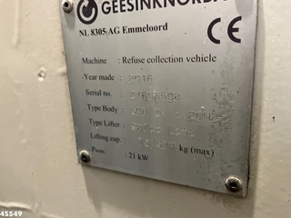 DAF FAG CF 330 Euro 6 Geesink 20m³ 2016 - N/A imagen 21