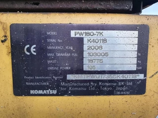 Komatsu PW180-7K 2006 - N/A immagine 15