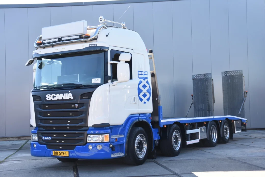 Scania G 2014 - G440 8x2*6MNB - EURO 5 - 488 TKM - WINCH - BEKO RAMPS - REMOTE CONTROL - WHEELBASE : 490 CM - SELF SUPPORT DIESEL SYSTEM - TOP CONDITION - afbeelding 1