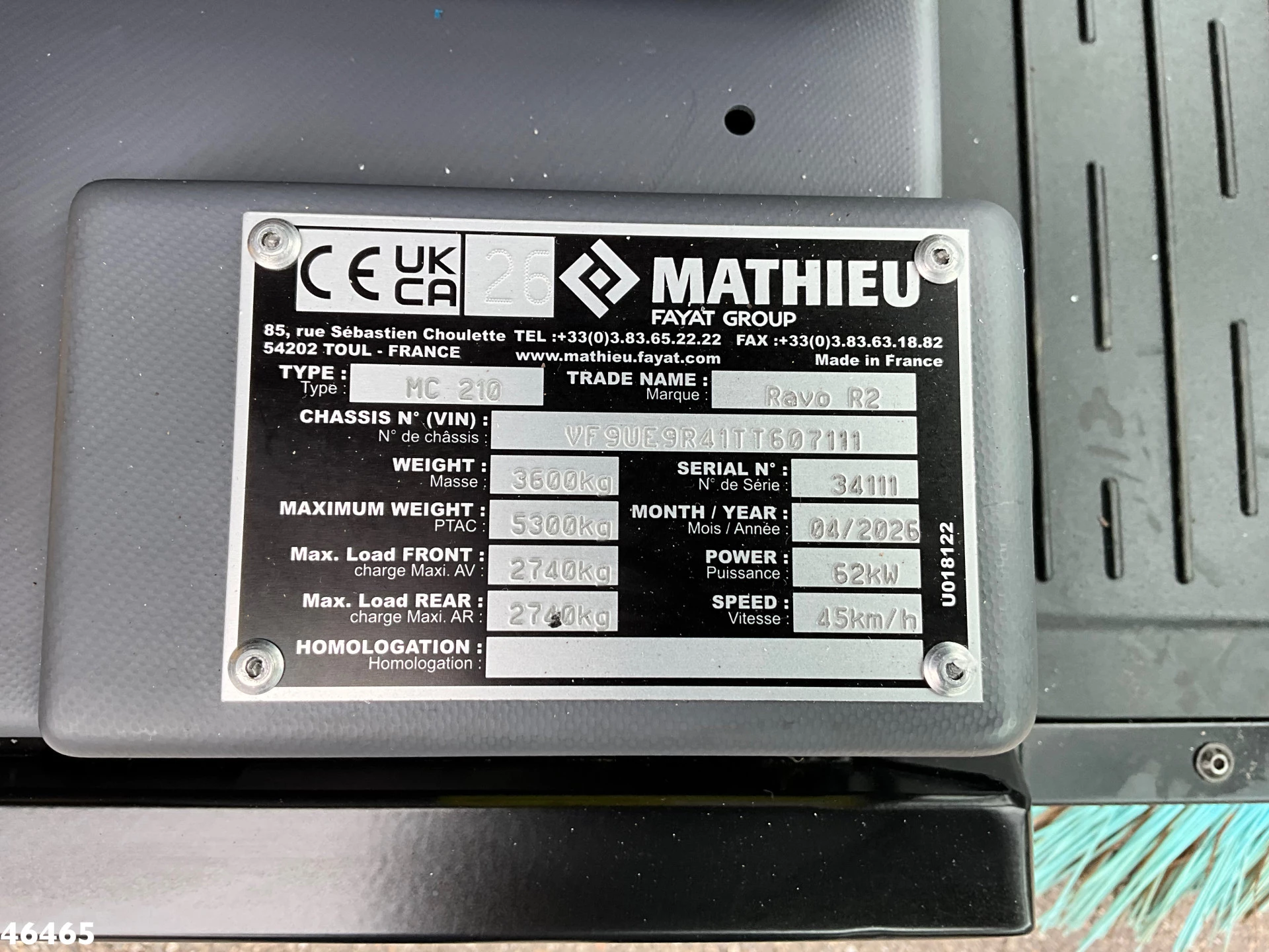 Mathieu MC 210 Azura Flex Euro 6 with 3-rd brush 2026 immagine 20