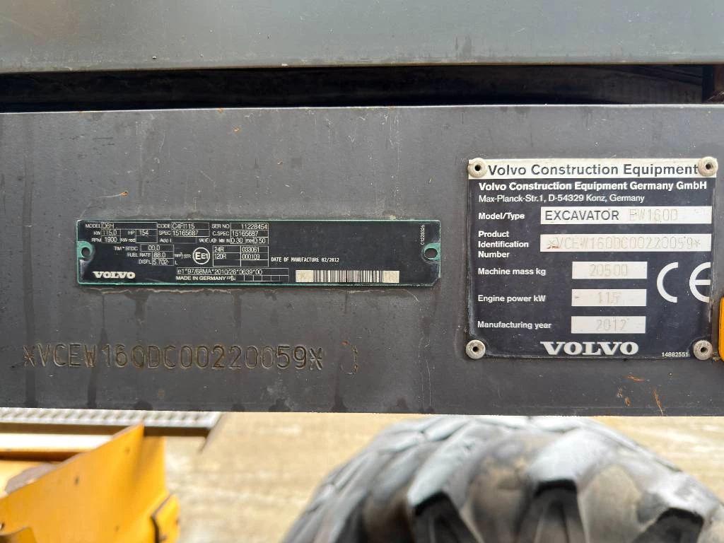 Volvo 2012 - EW160D afbeelding 10