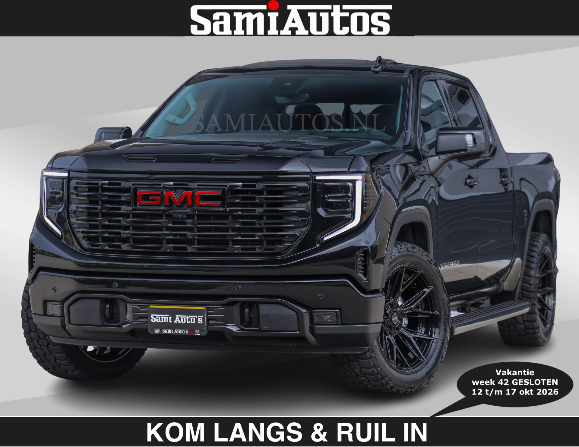 GMC Sierra 2024 - BLACK OPS DENALI 6.2 V8 426PK Full Option | €84950,- excl | De Meest Luxe Pick-Up in zijn Klasse | afbeelding 1