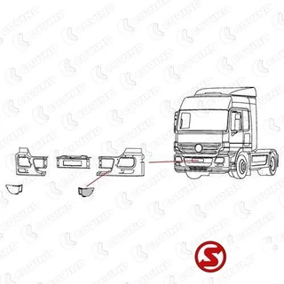 Mercedes-Benz Actros - Bumper plastic mp2 links imagem 2