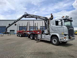 Scania R 2016 - R580 V8 / LOGGING TRUCK / 6X4 / RETARDER / 2XBIG AXLE / PALFINGER EPSILON S270L83 / 20METER / 431534 KM / DIEBOLT 3AXLE TRAILER / AUTOMATIC / EURO-6 / 2016 imagem 4