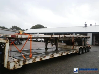 Traylona 2-axle platform trailer 39000KG / Extendable 19M 1991 zu verkaufen