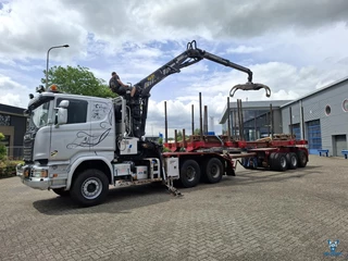 Scania R 2016 - R580 V8 / LOGGING TRUCK / 6X4 / RETARDER / 2XBIG AXLE / PALFINGER EPSILON S270L83 / 20METER / 431534 KM / DIEBOLT 3AXLE TRAILER / AUTOMATIC / EURO-6 / 2016 for sale