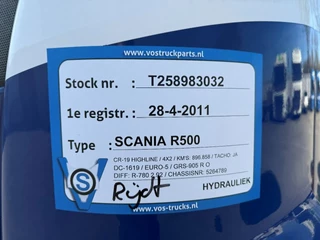 Scania R 2011 - R500 V8 / ENGINE RUNNING / RETARDER / HYDRAULICS / FULL-AIR / FRIDGE / AUTOMATIC / EURO-5 / 2011 image 22