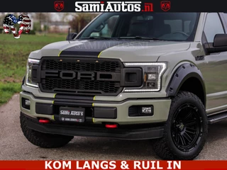 Dodge Ram Pick-Up 2018 - FORD F150 5.0 V8 4X4 | MAT OLIVE GREEN | BIJTELLING VRIJ | ZEER DIK | CAMERA | 3500KG | PANORAMA | LEDER | GO RHINO ROLLBAR | immagine 15