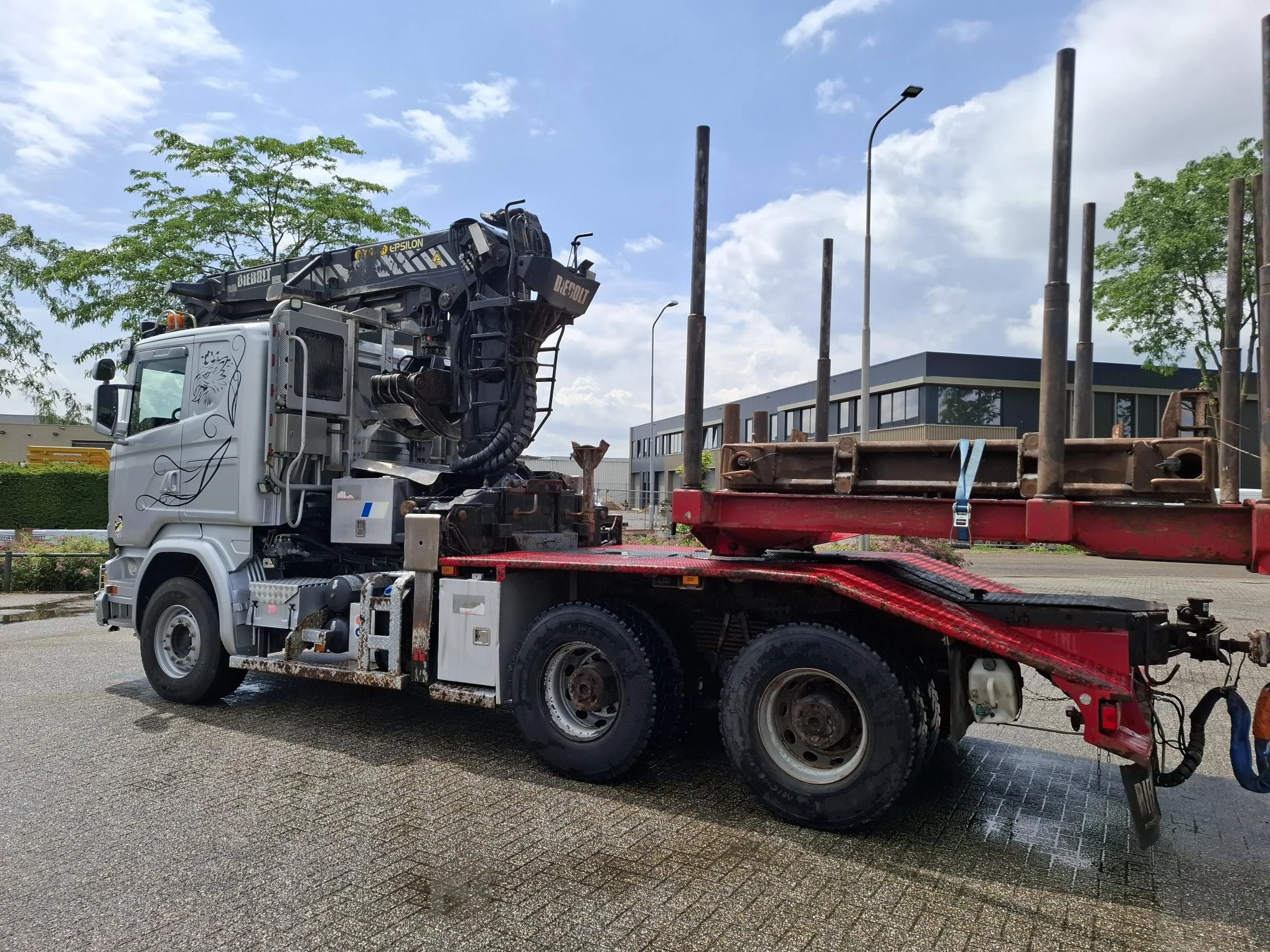 Scania R 2016 - R580 V8 / LOGGING TRUCK / 6X4 / RETARDER / 2XBIG AXLE / PALFINGER EPSILON S270L83 / 20METER / 431534 KM / DIEBOLT 3AXLE TRAILER / AUTOMATIC / EURO-6 / 2016 afbeelding 19