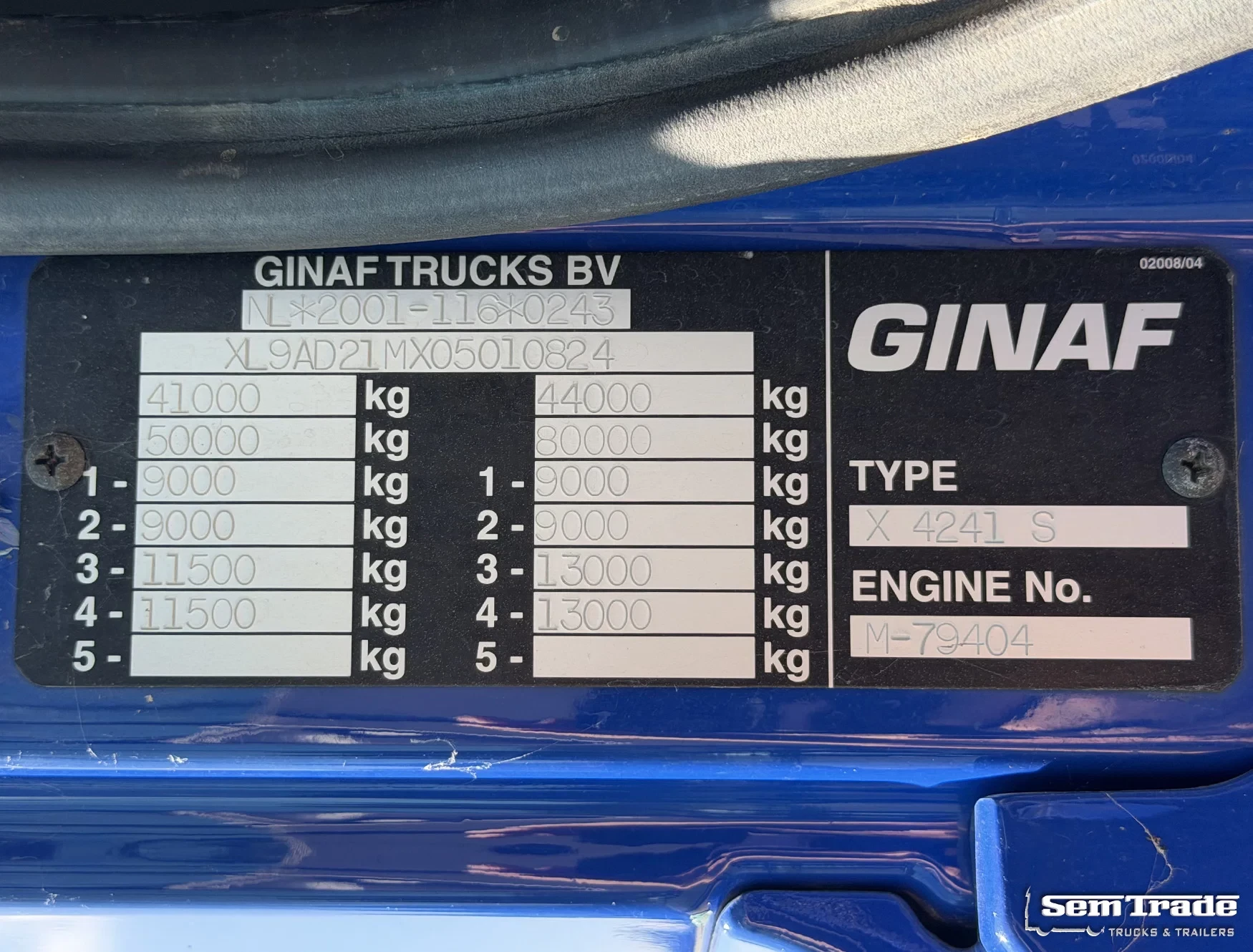 Ginaf X 4241 S 2008 - 8X4 EURO 5 MANUAL GEARBOX 460 HP ONLY 159.500 KM 4-AXLE AIRCO SUPER CONDITION HOLLAND-TRUCK afbeelding 25
