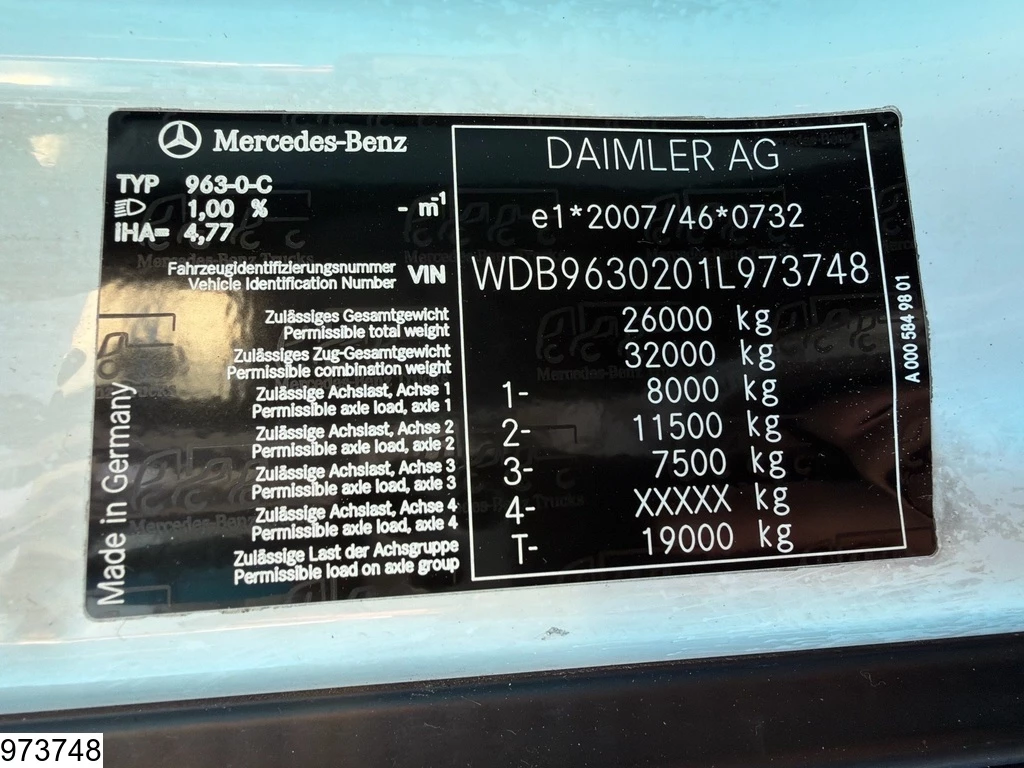 Mercedes-Benz 2015 - Antos 2535 6x2, EURO 6, Palfinger, Remote image 8