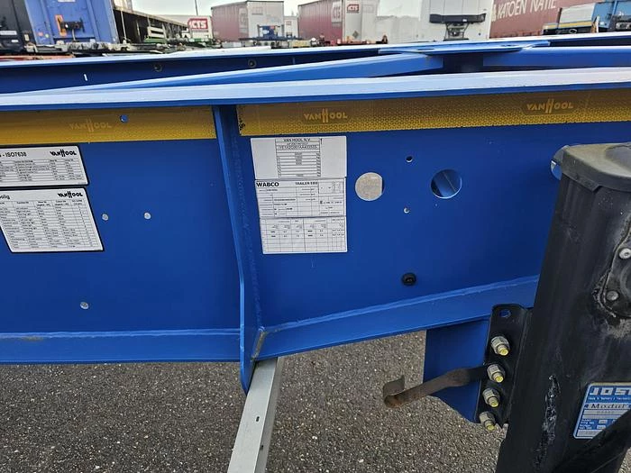 Van Hool A2C001 container CHASSIS -55 foot - 2 X 20 FOOT 45 ft 40 ft. -BPW DISC.-steering axle- 2 pieces -financiering mogelijk 2020 image 17