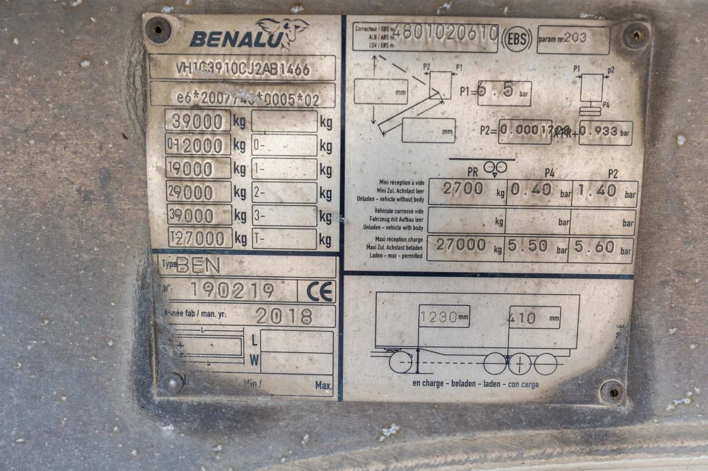 Benalu 2018 - C3910 -30m3+ BACHE CRAMARO afbeelding 26