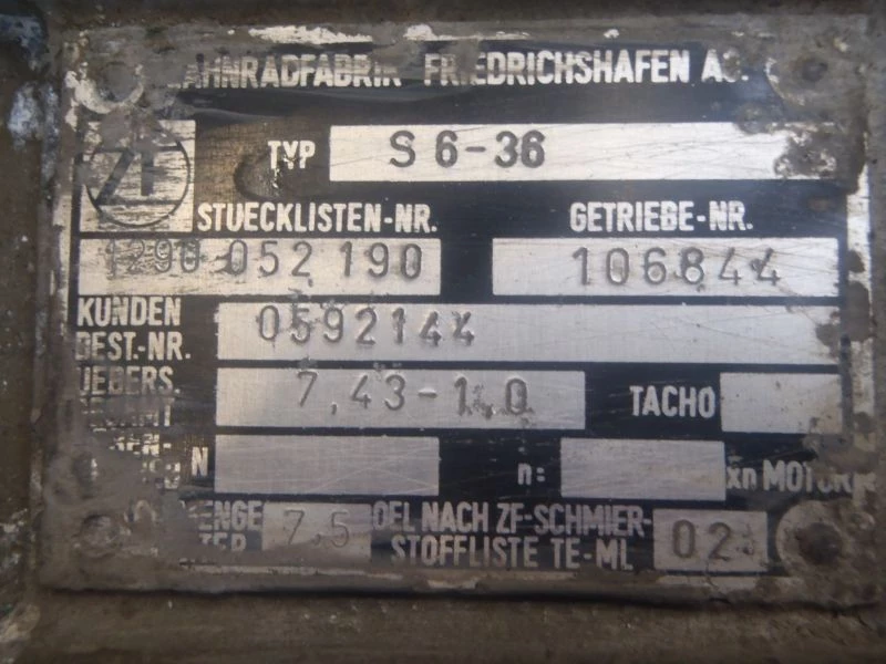 DAF - 0592144 ZF S6-36 RATIO 7,43-1,0 Bild 5