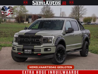 Ford F-150 2018 - 5.0 V8 4X4 | MAT OLIVE GREEN | BIJTELLING VRIJ | ZEER DIK | CAMERA | 3500KG | PANORAMA | LEDER | GO RHINO ROLLBAR | afbeelding 58