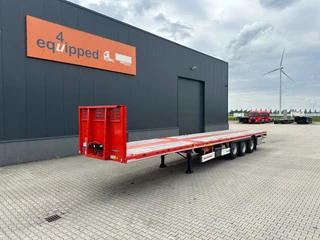 KAESSBOHRER 2026 - new and unused Heavy-Duty flatbed / 690cm extendable / steering axle / lift axle / twistlocks / timberstakes / NL-trailer / APK: 04-2027 zdjęcie 2 miniatura