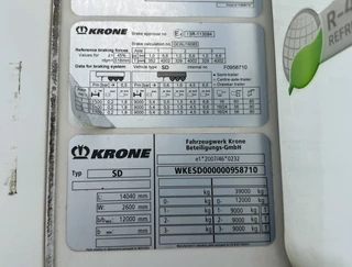 Krone N/A 2021 - SD THERMO KING SLXi 400 WHISPER BPW AXLES DISC BRAKES 1330 x 250 x 265 CM INSIDE imagen 21