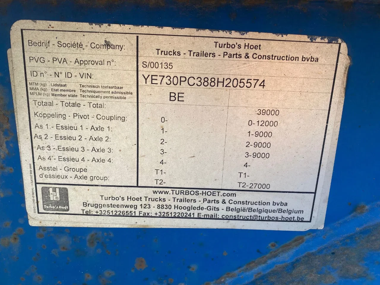 Turbo's Hoet 2008 - 40 FT / BPW + Disc / 1x Lift Axle / 4690 KG! imagem 8
