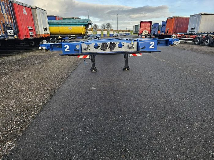Van Hool A2C001 container CHASSIS -55 foot - 2 X 20 FOOT 45 ft 40 ft. -BPW DISC.-steering axle- 2 pieces -financiering mogelijk 2020 image 8