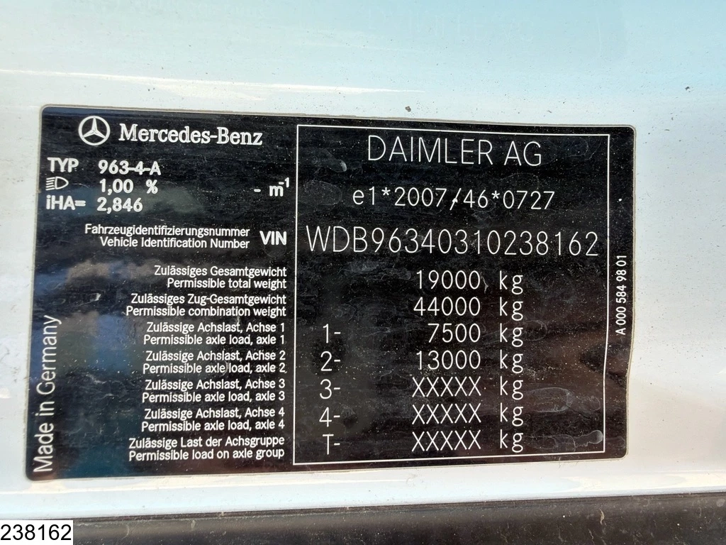 Mercedes-Benz Actros 2018 - 1846 EURO 6, Retarder, Hydrauliek imagem 7