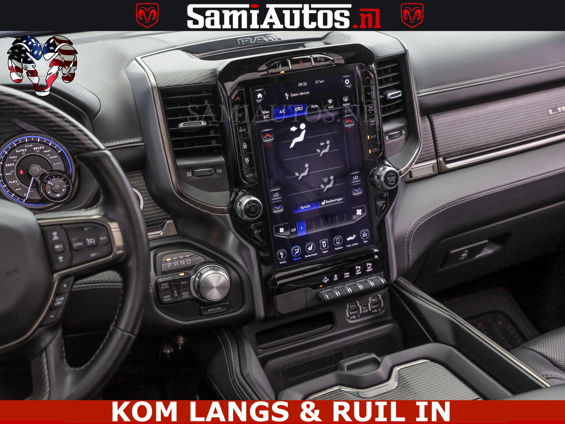 Dodge Ram Pick-Up 2021 - LIMITED | TRAINHORN | | HUD | UITLAATKLEP | LUCHTVERING | STRIPING | PANODAK | BOM VOL | BLAUW VOORRUIT | afbeelding 5
