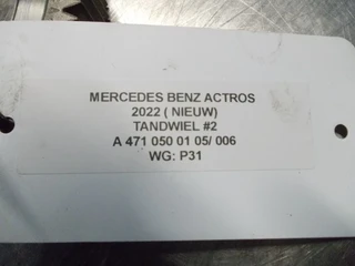 Mercedes-Benz Actros - A 471 050 01 05/ 006 TANDWIEL #2 2022 afbeelding 3 miniatuur