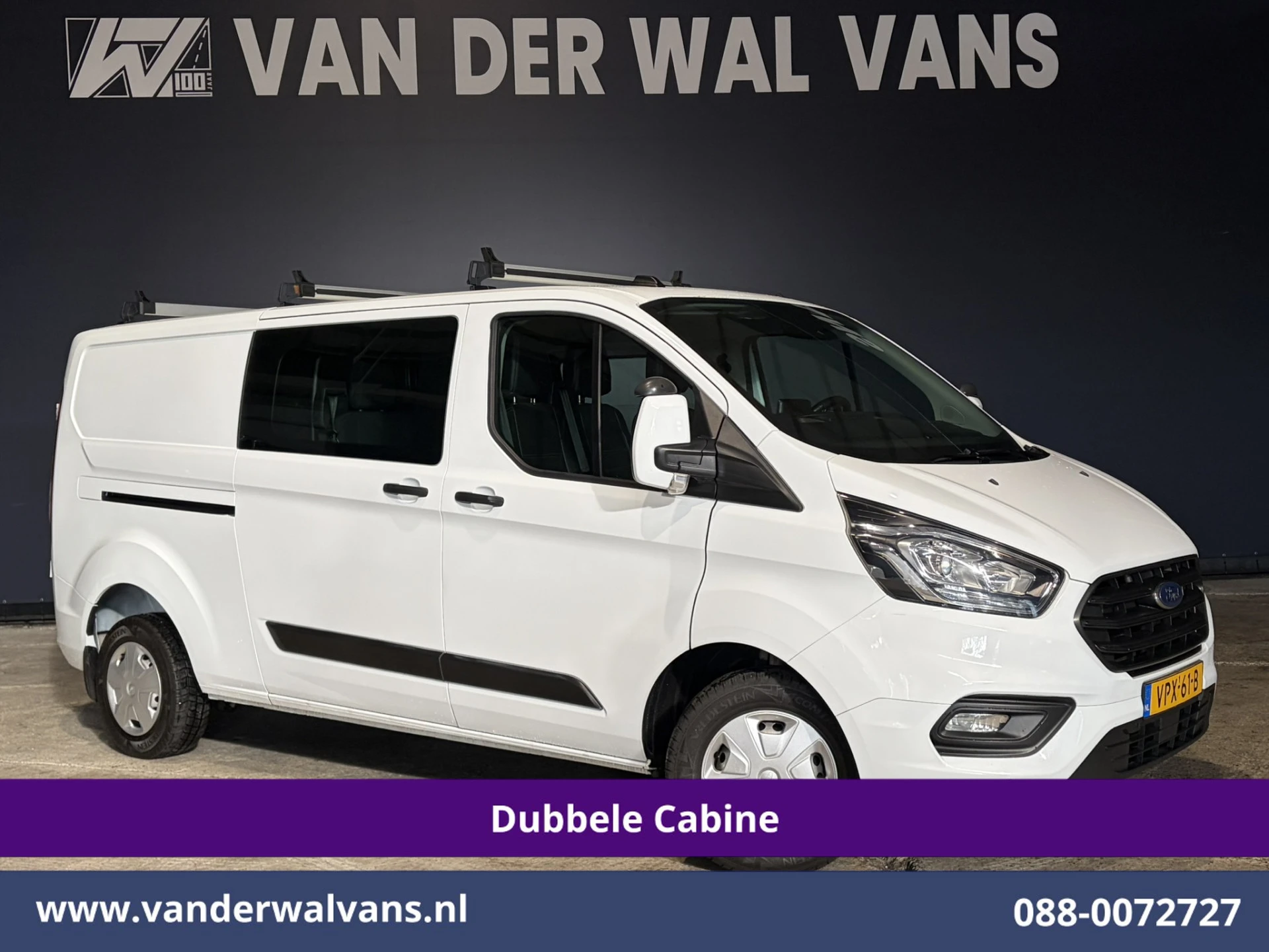 Ford Transit Custom 2022 - 2.0 TDCI 130pk L2H1 Dubbele Cabine Euro6 Airco | 6-Zits | Apple Carplay | LED | Cruisecontrol afbeelding 1