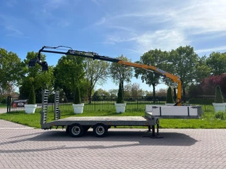 Veldhuizen N/A 2005 - Be oplegger 9 TON semi dieplader MET KRAAN image 3
