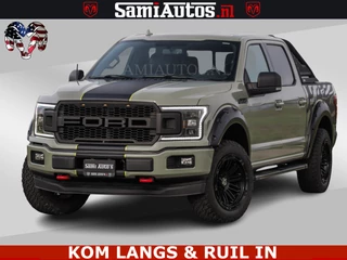 Ford F-150 2018 - 5.0 V8 4X4 | MAT OLIVE GREEN | BIJTELLING VRIJ | ZEER DIK | CAMERA | 3500KG | PANORAMA | LEDER | GO RHINO ROLLBAR | obrazek 1