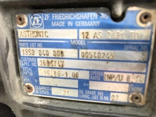 DAF N/A 2009 - 1681747 ZF ASTRONIC 12AS2131 TD RATIO: 15,86-1,00 XF105  изображение 4