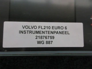 Volvo - FL210 21876759 INSTRUMENTENPANEEL EURO 6 afbeelding 3 miniatuur
