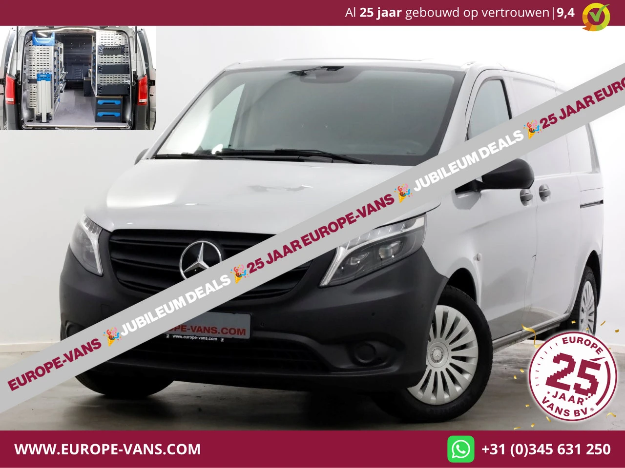 Mercedes-Benz Vito 2023 - CDI 136pk Compact 9G Automaat 2x Schuifdeur/LED/Camera/Inrichting 01-2023 afbeelding 1