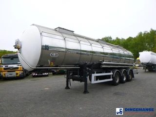 Van Hool Chemical tank inox L4BH 30 m3 / 3 comp 2001 en venta