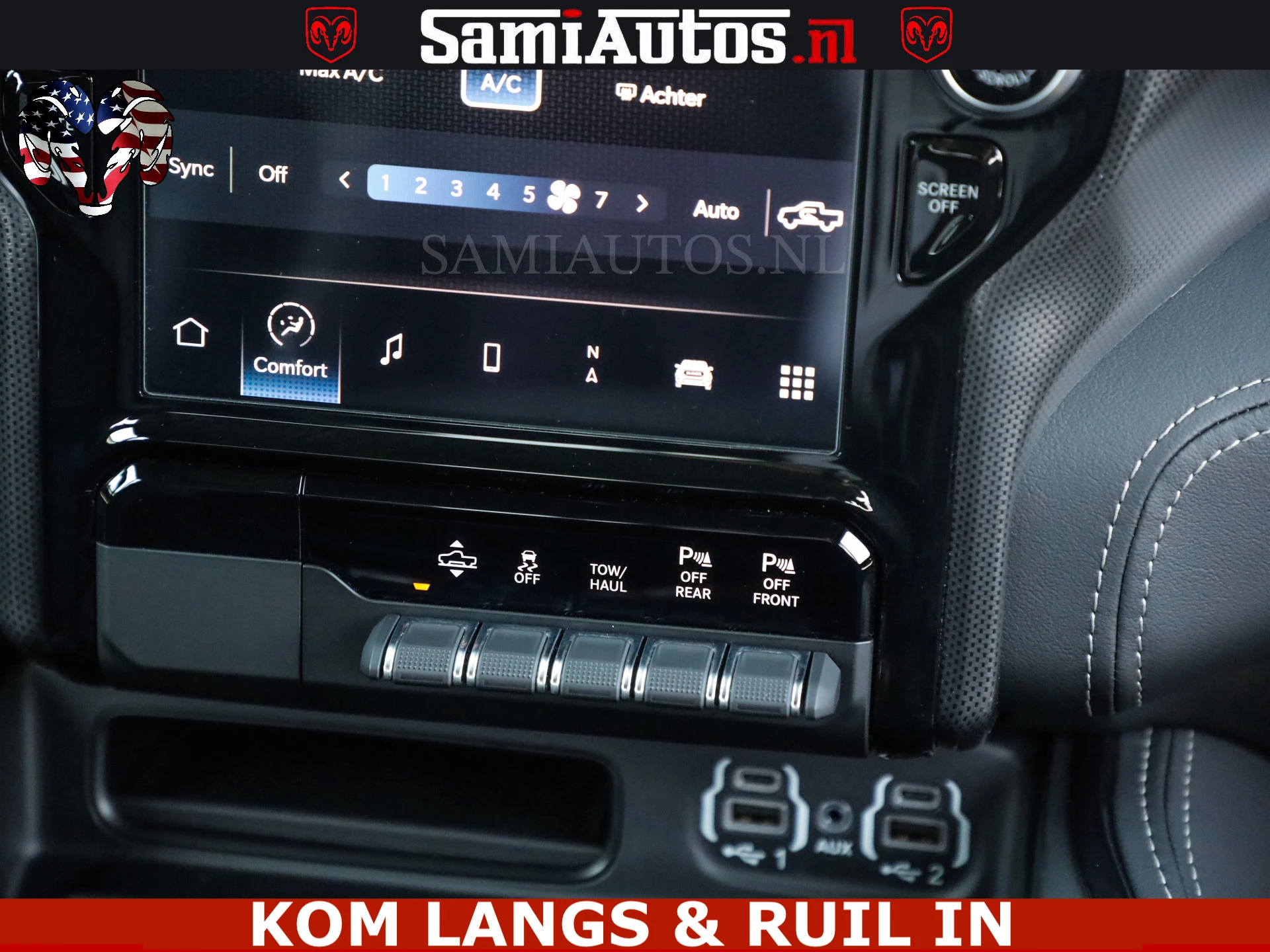 Dodge Ram Pick-Up 2024 - LIMITED HULK | 5.7 V8 402PK HEMI | RAM VOL | HUD | LUCHTVERING | PANO | MWK KLEP | DC | 5 PERS | afbeelding 85