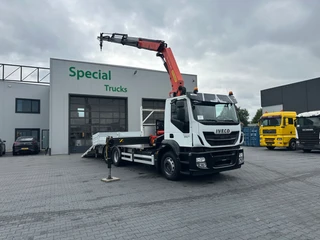 Iveco Stralis 2015 - 310 6x2 / Euro 6 / Palfinger PK 23001-EH B / Oprijklep / Lier / Machine transporter / Oprijwagen te koop