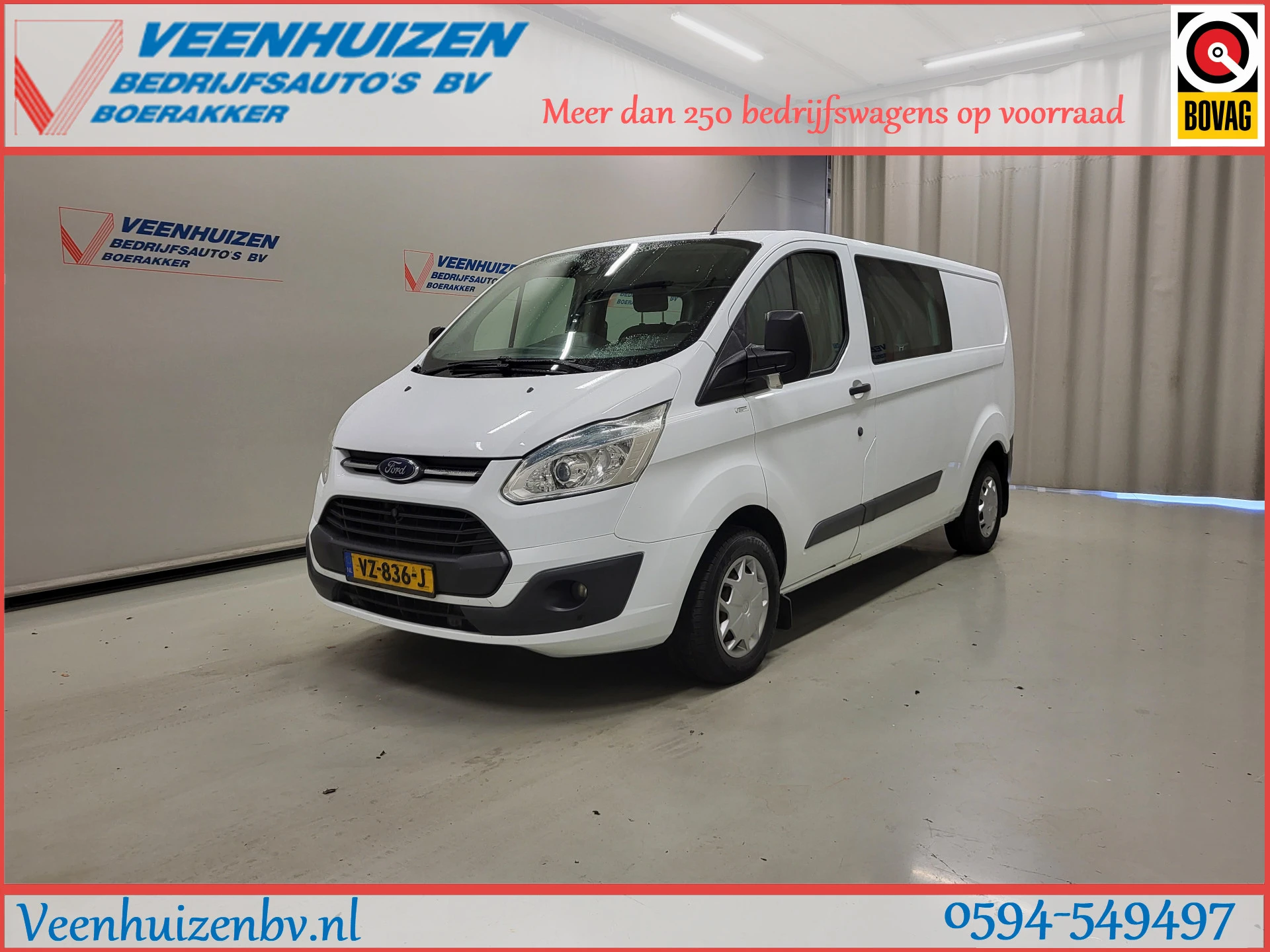 Ford Transit Custom 2016 - 2.2TDCI L2/H1 Dubbele Cabine! image 1