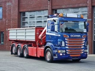 Scania R 2013 - R560 V8 8x4*4 - HIAB 244 K5 Crane / Kran / Grua with remote - Steering axle - Full air bild 3