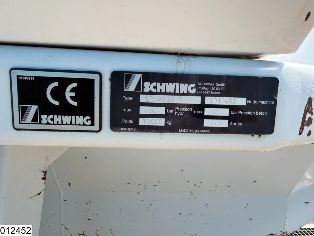 Schwing 2008 - SP 8800 D Schwing, Deutz v8, 590hp afbeelding 5