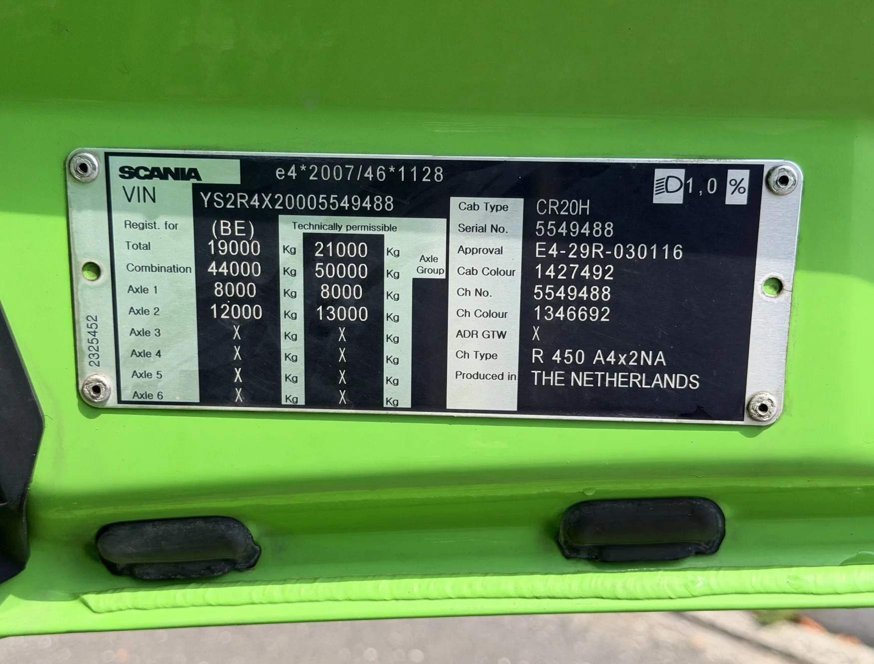Scania R 2019 - R450 NGS 2X TANKS PARK AIRCO ONLY 738.000 KM 4-POINT AIRSUSPENSION BELGIUM TRUCK obrázek 23