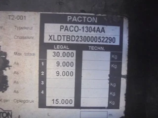 Pacton N/A 2005 - T2-001 NL TRAILER image 18