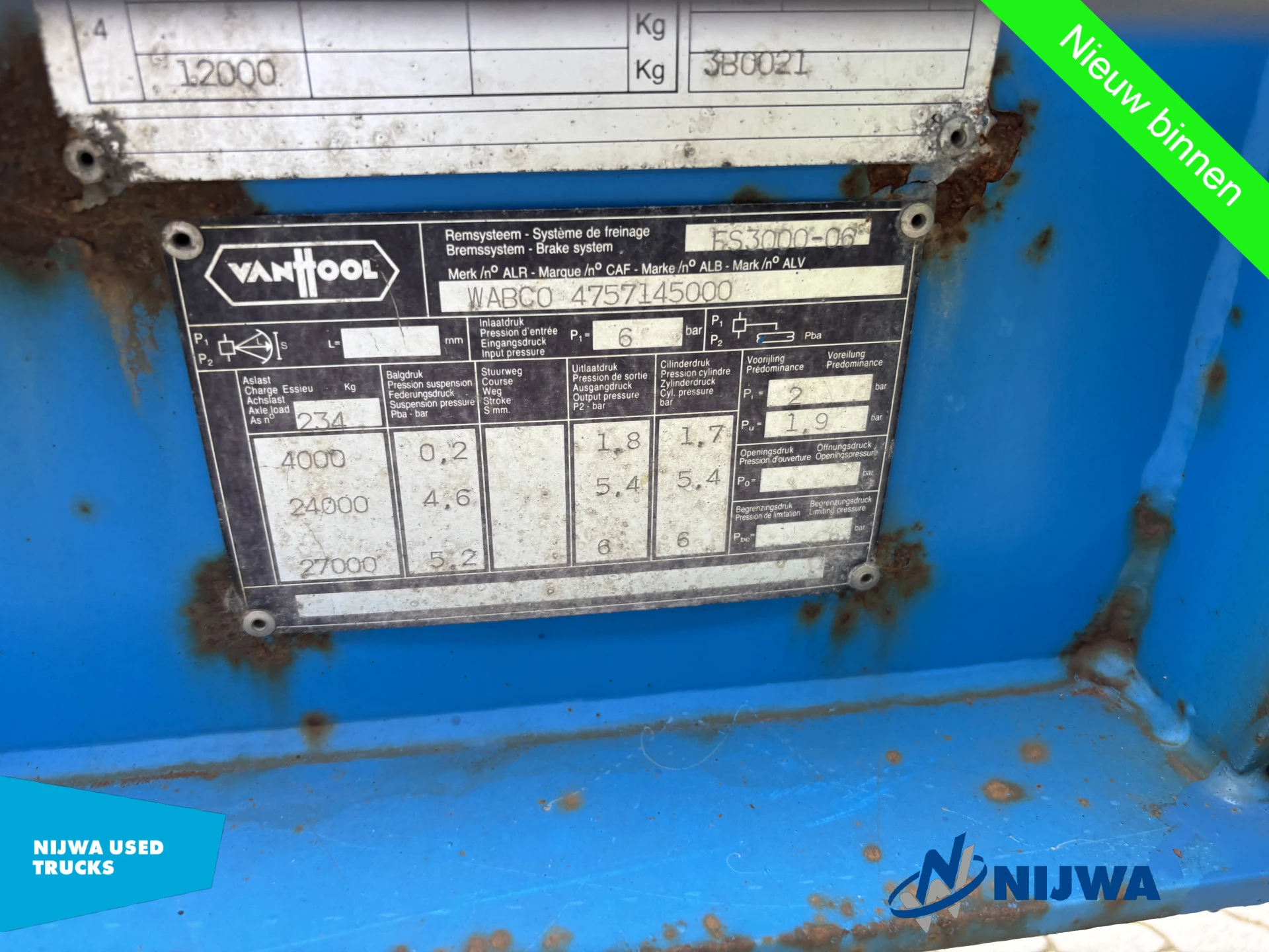 Van Hool 3B 0021 20-30 FT Container 1994 afbeelding 13