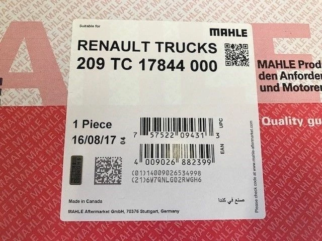 Renault - 5010550016 TURBO RENAULT CC 340, Bj. 1990-1998; Kerax, Bj. 1997-; Majoor, Bj. 1991-1996; Beheerder, Bj. 1991-1996; Maxter G, Bj. 1992-1996 (NEW) MAHLE 209TC17844000 image 6