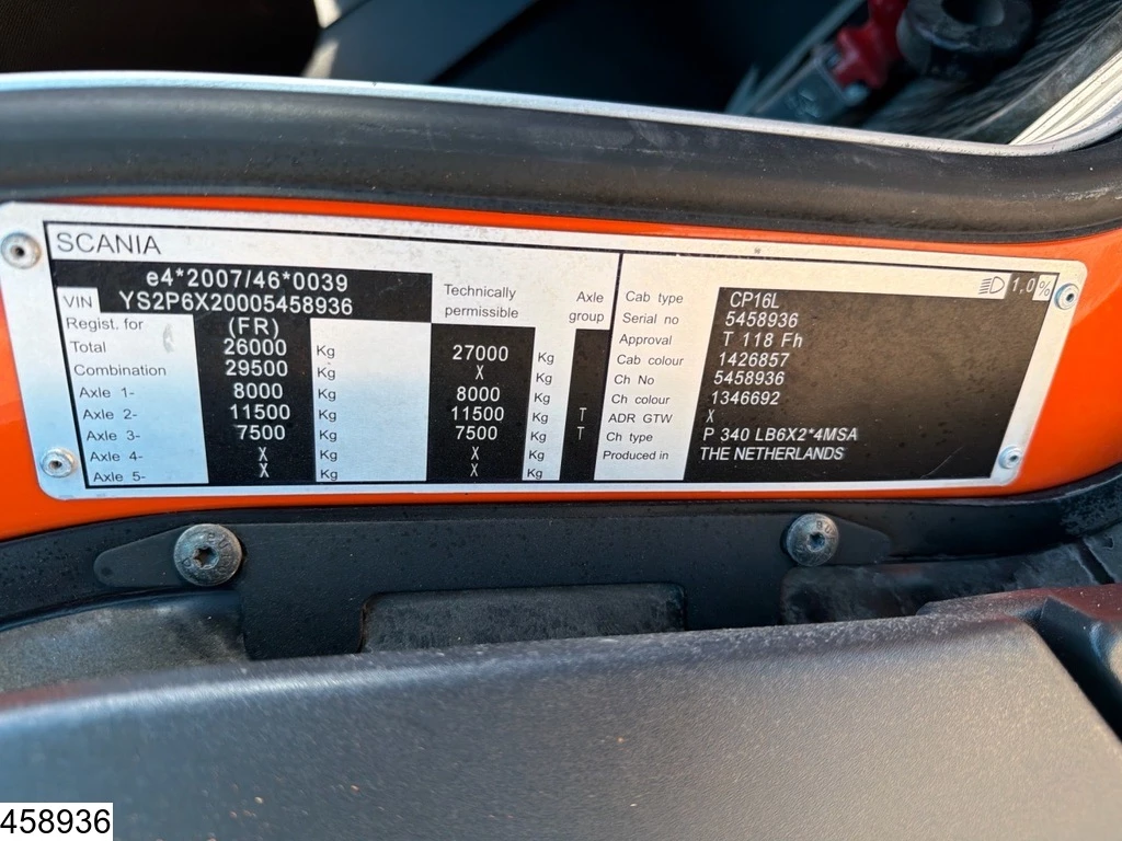 Scania P 2017 - 340 6x2, Euro 6, CNG, PTO, Palfinger, Remote afbeelding 7