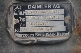 Mercedes-Benz N/A 2016 - R390-11/C-19.5 I=3.909  771 111 P 803860 image 3