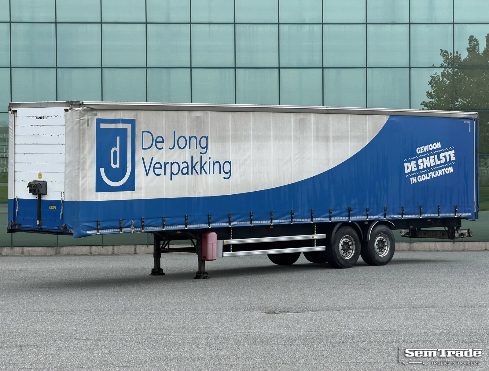 Samro SR233 2004 - 2-AXLE CURTAINS LIFT AXLE DISC BRAKES HOLLAND-TRAILER afbeelding 1