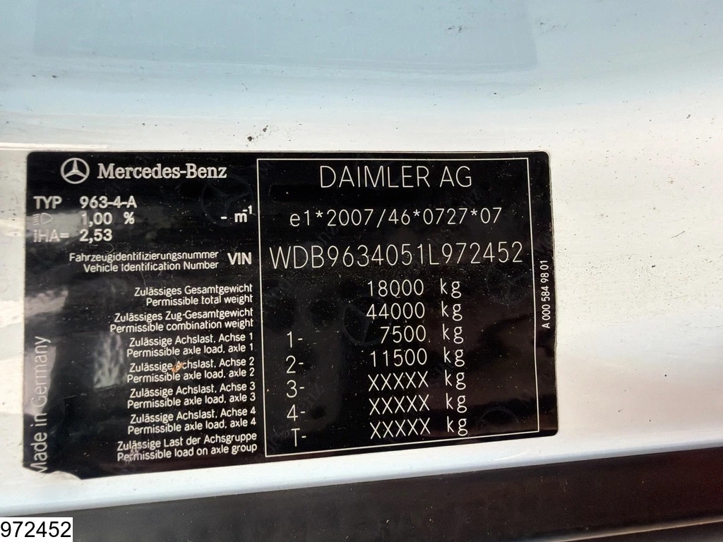 Mercedes-Benz Actros 2015 - 1843 EURO 6, Retarder, Standairco, Lohr obrázek 7