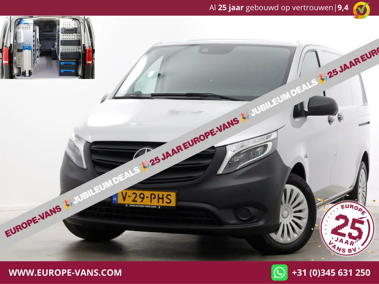 Mercedes-Benz Vito 2022 - 114 CDI 136pk Compact 9G Automaat 2x Schuifdeur/LED/Camera/Inrichting 11-2022 image 1